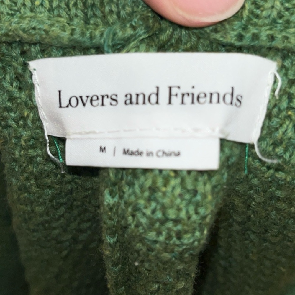 Lovers And Friends Green Textured Knit Shorts with Drawstring Waist Medium - Picture 6 of 7